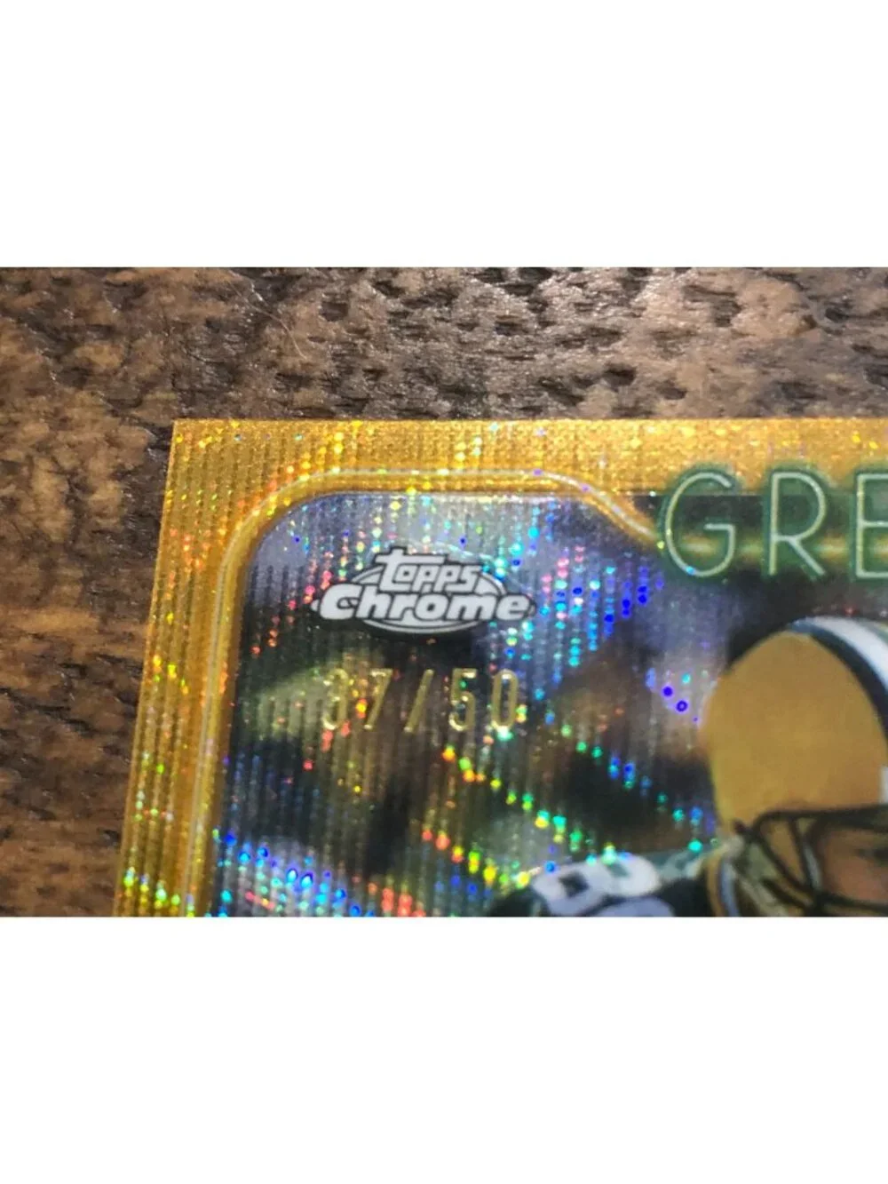 2024 Topps Chrome - Antonio Freeman #74 gold wave Auto 37/50 Green Bay Packers - Picture 3 of 3